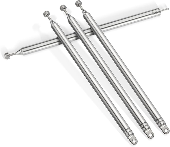 Bingfu 7 Sections Telescopic 74cm AM FM Antenna Portable Radio Antenna Replacement (4-Pack) Compatible with Indoor Portable Radio Home Stereo Receiver AV Audio Video Home Theater Receiver TV Tuner