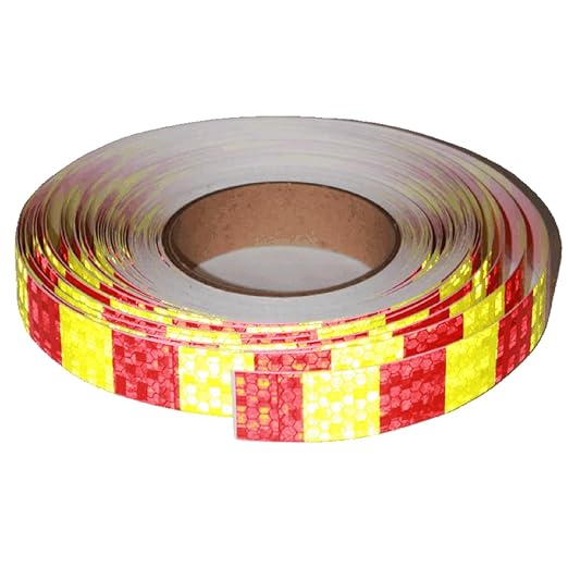 Industrial Reflective Tape 1 inch Wide for Trailer, Outdoor Waterproof High Visibility Safety Warning Adhesive Strips (166 feet)