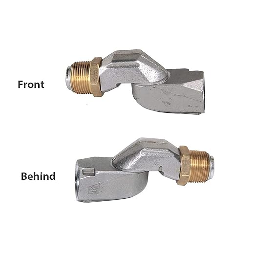 2PCS 3/4 Inch Fuel Hose Swivel 360 Rotating Connector for Fuel Nozzle Multi Plane Fuel Plane Swivel 19mm Male 19mm Female