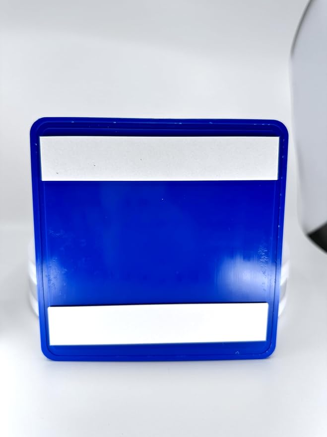ADA Exit Route Sign with Braille and Raised Letters, ADA Compliant 6"x6" with 3M Double Sided Tape (Blue)