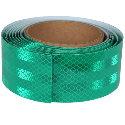 Non Fading Reflective Tape Green 2 inch Wide, Outdoor Waterproof High Visibility Safety Warning Reflector Sticker Strips (11 feet)