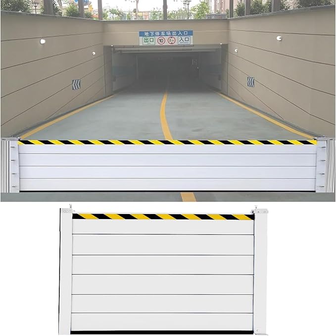 Flood Protection Barrier/Flooding Control Baffle for Garage/Front Door/Basement, 2/3/4/5/6/7/8/9/10/11/12/13ft Flood Prevention Water Barriers, Water Dams Aluminum, Suitable(H 3.9ft(120cm),