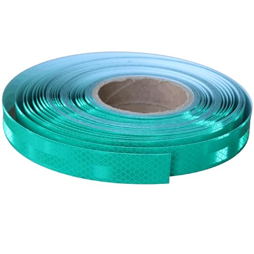 Non Fading Reflective Tape Green 1 inch Wide, Outdoor Waterproof High Visibility Safety Warning Reflector Sticker Strips (168 feet)