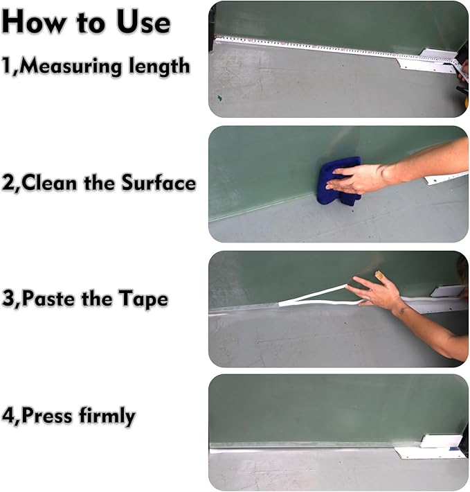 Silicone Seal Weather Stripping Tape 16.5 Feet Strip Bottom Draft Insulation Stopper Tape Weatherproof Soundproof for Door or Window Bathroom Shower Glass Gaps（25mm*5m）