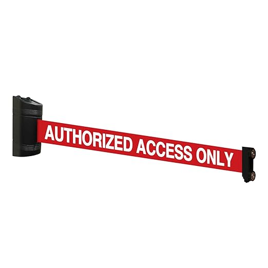 Magnetic Retractable Wall Barrier - Temporary Crowd Control Tool For Safety Queue Solution - 120" Belt Length Coverage with Strong Magnets by VIP Crowd Control (120" Authorized Access Only)