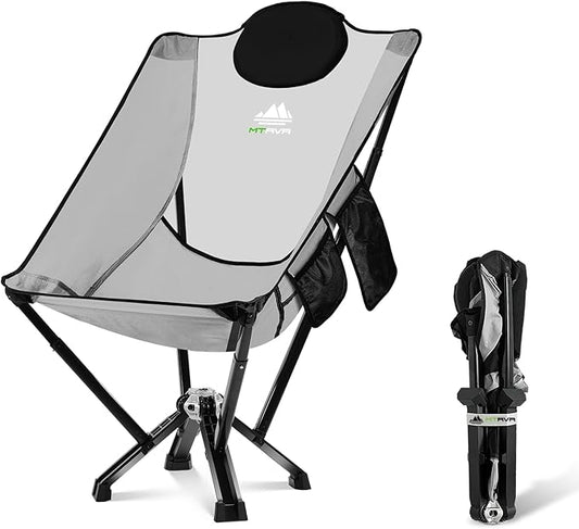 High-Back Camping & Indoor Chair — Full Back Support for Long Sitting, Stable Aluminum Frame, Anti-Slip Feet, Folding Chair for Home, RV & Outdoor Use