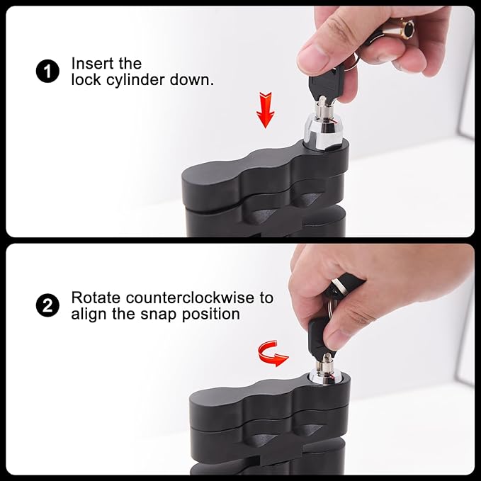 Geloo RX-LOX-PM Pack Mount Lock with Keys Locking Pack Mount Fits for RotopaX Standard Fuel Pack Storage Box Water Container Gasoline Pack Can Mounts-2 Packs