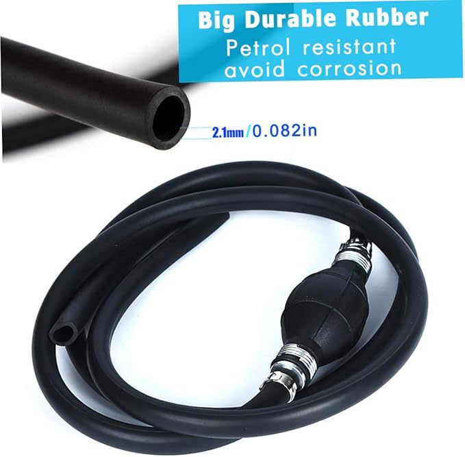 UPKOCH Manual Car Fuel Transfer Pump with Thick Hose Hand Siphon Gasoline and for Automotive Fuel and Water Transfer Easy Use for Emergency Liquid Pumping