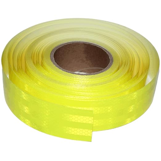 Fluorescent Yellow Reflective Tape Outdoor Waterproof 2 inch Wide, High Visibility Safety Warning Reflector Sticker Strips (168 feet)