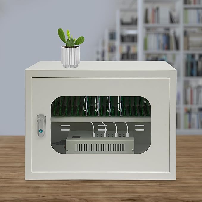 Cell Phone Locker 20 Slot Cellphone Charging Station Metal Cellphone Charging Cabinet Rechargeable Mobile Phone Cabinet for Office Classroom (20 Slot)