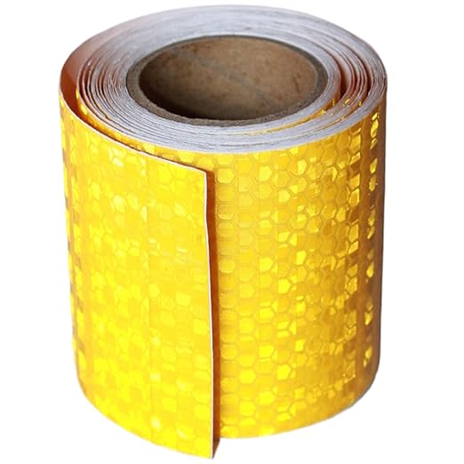 Yellow Reflective Tape 3 inch, Outdoor Waterproof High Visibility Warning Industrial Marking Tape, Safety Stickers (11 feet)