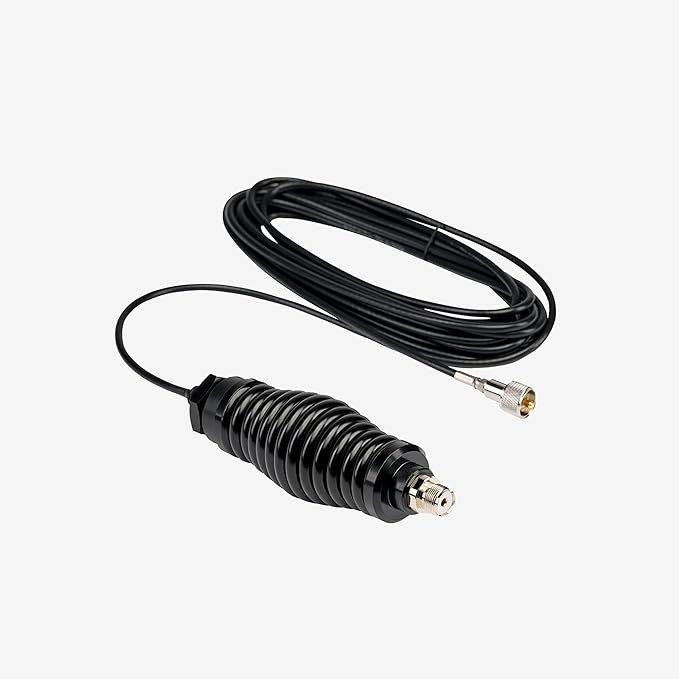 Midland - MXAT04VP-6.6dB Heavy-Duty Bull Bar Antenna with Spring Base Micromobile - 47.5” with 462-468 MHz Frequency - Long Range GMRS Communication - Overlanding Off-Roading - (Bundle)