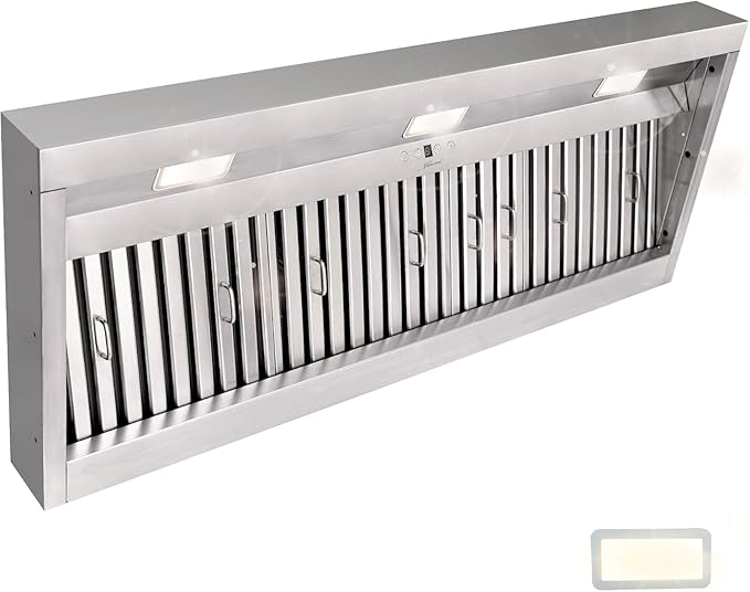 Custom Copper Kitchen Range Hood Cover, Handmade Kitchen Hood with Powerful Range Hood Insert, Classic Stove Vent Hood with Straps & Rivets,42"W x 42"H Wall Mount HCW00FT-424222ACS