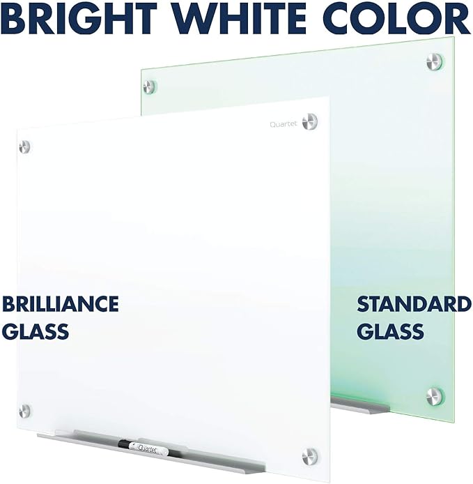 Quartet Dry Erase Board, Magnetic Whiteboard 6' x 4', Glass Board for Wall, Infinity, Brilliance White (G27248W)