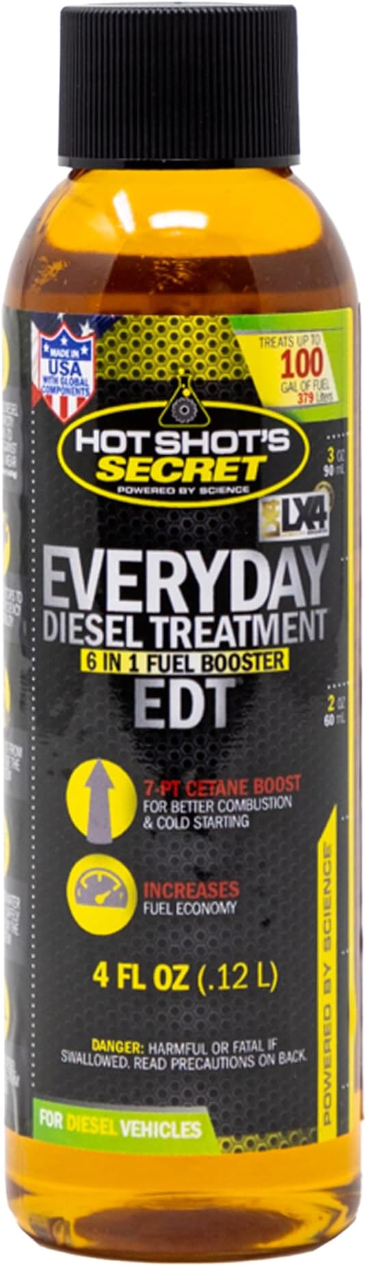HOT SHOTS Hot Shot's Secret EDT Everyday Diesel Treatment 4 Fluid Ounce Bottle