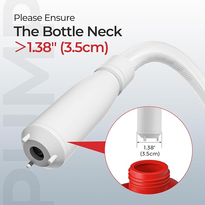 Automatic Fuel Transfer Pump, Fast 3.2 GPM Flow Gas Transfer Pump with Auto Stop Sensor Fuel Gas Can Pump, Rechargeable Lithium-Ion Battery Gas Pump, Red
