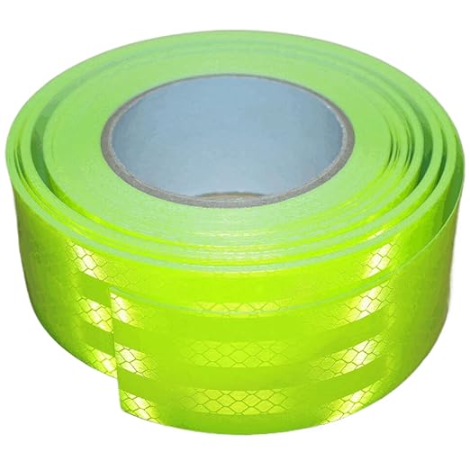 Fluorescent Green Reflective Tape 2 inch Wide, Outdoor Waterproof Safety Caution Warning Adhesive Strips Tape (166 feet)
