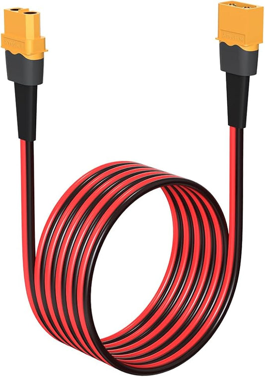 10AWG 20FT XT60 Extension Cable 2 6 10 20 35 50 75 100FT XT60 Female to Male Connector for RC Battery Portable Power Station Solar Panel(20FT)