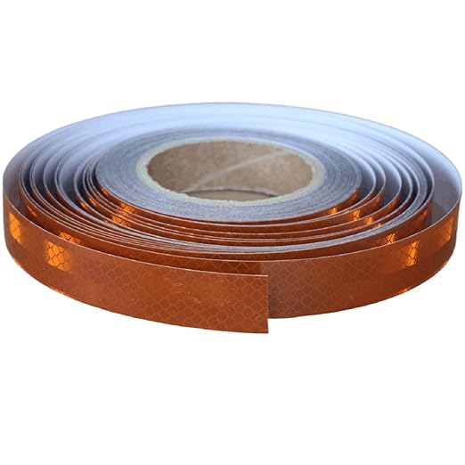 Non Fading Reflective Tape Brown Outdoor Waterproof 1 inch Wide, High Visibility Safety Warning Reflector Sticker Strips (168 feet)