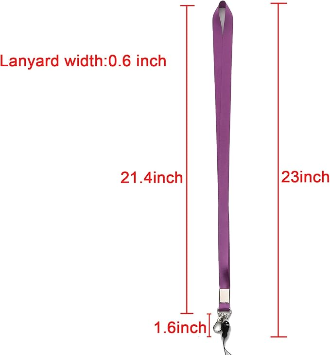 YOUOWO 2 Pack Lanyards with Vertical ID Badge Holders and Retractable Badge Reel with Clips,Office Neck Grey Purple Lanyard Waterproof