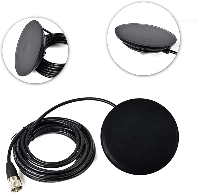 YNISBT Heavy-Duty SO239 Magnetic Antenna Mount Base W/5M(16.4ft) Low Loss RG58 Cable PL259 Connector for Anytone BTECH Icom Car Truck Mobile Radios