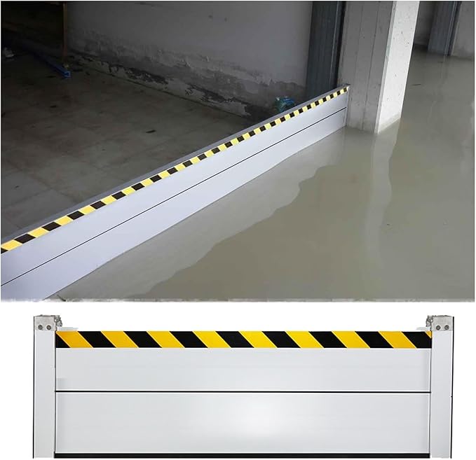 Flood Barriers for Doors, Aluminum Water Blocker Reusable Flood Protection Barriers for Garage Door/Basement, Easy to Install AFGZQ (Color : H 1.3ft/0.4m, Size : L 150cm(4.9ft))