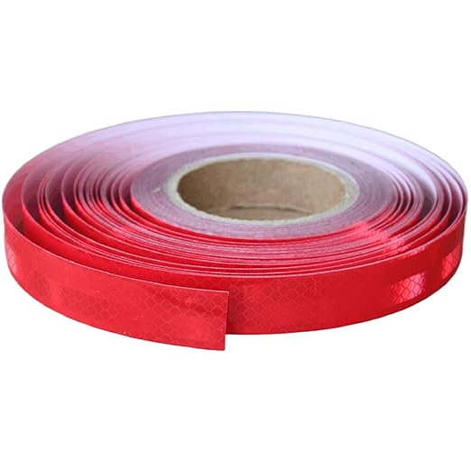 Red Reflective Tape 1 inch Wide for Bikes, Outdoor Waterproof High Visibility Safety Warning Reflector Sticker Strips (168 feet)