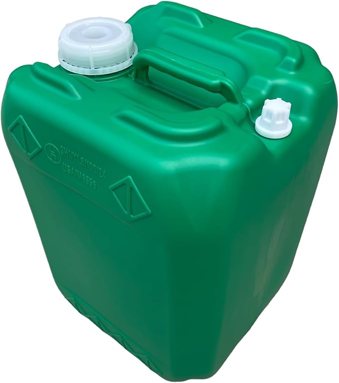 | 5.3 Gallon Tighthead Container with 70MM Cap | Carboy | Hedpack | Water Storage Container | Includes (1) Container with Cap (Green)
