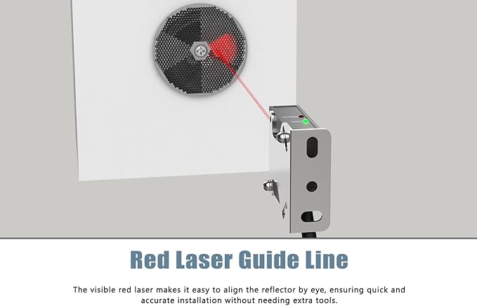 Blütezeit 1100lb Sliding Gate Opener with 40ft Visible Red Beam Photoelectric Sensor | Chain Drive Motor with 2 Remotes, 16.4ft Chains & Reflector Switch