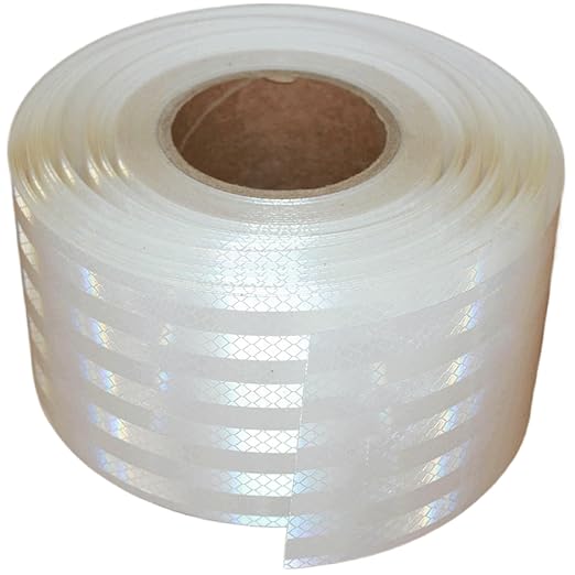 Non Fading White Reflective Tape Outdoor Waterproof 4 inch Wide, High Visibility Warning Industrial Marking Tape,Safety Stickers (168 feet)