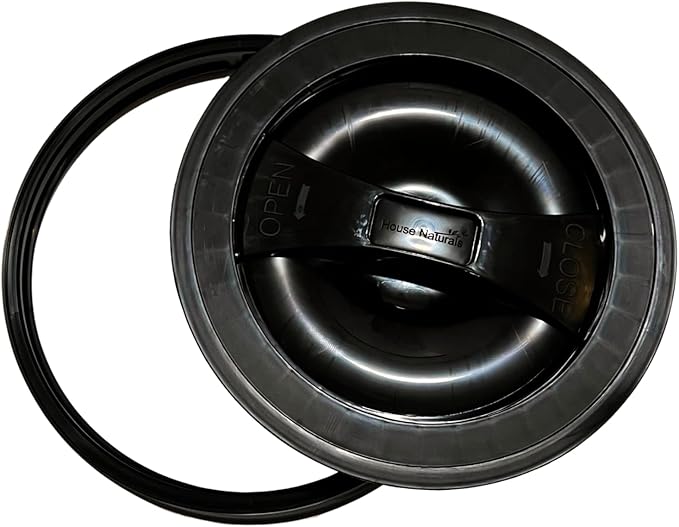 House Naturals 2 Gallon Purple Food Grade BPA Free Made in USA Bucket with Screw On Lid - Pack of 3 (Black lids)