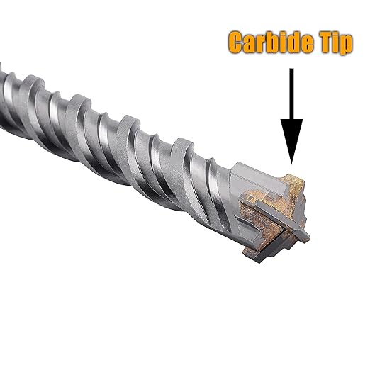7/8 in x 23.6 in (22 x 600mm) SDS Plus Rotary Hammer Drill Bit, Concrete Drill Bit for Concrete, Brick, Cement and Stone, Length : 600mm / 23.6 inch, 7/8 inch （ 22mm