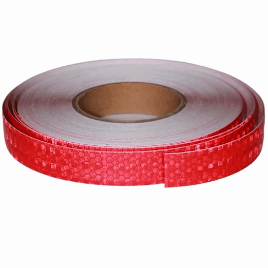 Red Reflective Tape 1 inch Wide for Bikes, Outdoor Waterproof High Visibility Safety Warning Reflector Sticker Strips (168 feet)