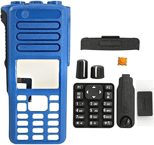 XPR7550 Housing Case Front Cover Repair Kit Compatible with XPR7550 XPR7580 XIR P8668 XIR P8660 DP4800 DP4801 DGP8550 DGP5550 Radio (Blue)