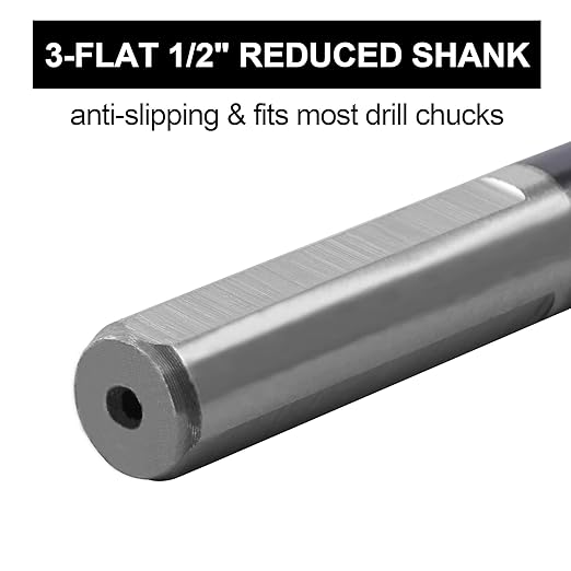 5/8 Cobalt Drill Bit for Metal and Hardened Steel, 1/2 Inch Reduced Shank M35 HSS Twist Heavy Duty Drill Bit, with Index Storage Case