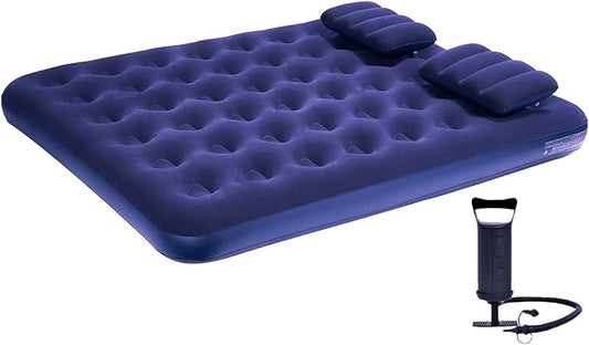 DIMAR GARDEN Queen Size Camping Air Mattress Inflatable Bed with Pillow,Include Hand Pump