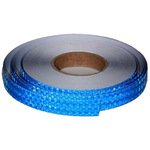 Blue Reflective Tape Outdoor Waterproof 1 inch, High Visibility Hazard Conspicuity Safety Industrial Marking Tape (166 feet)