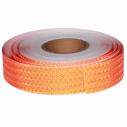 Industrial Reflective Tape Orange Outdoor Waterproof 2 inch Wide, High Visibility Safety Warning Reflector Sticker Strips (168 feet)