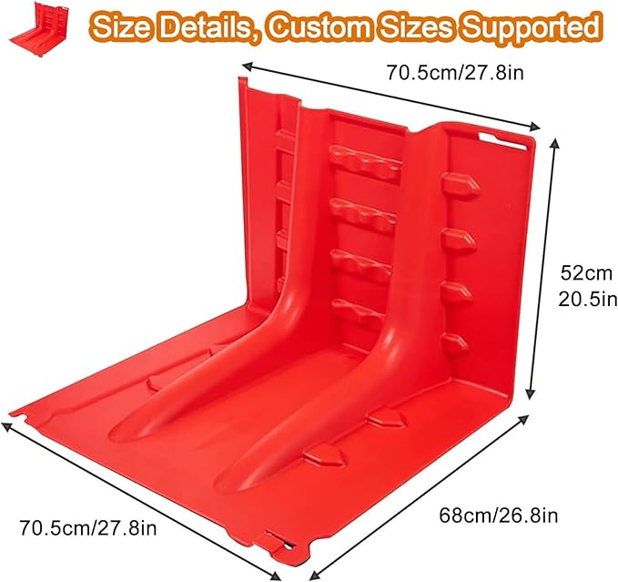 Flood Prevention Barriers,ABS Plastic Flood Barrier, 2/3/4/5/6/7/8/9/10/20/30-Pcs Flood Barrier L-Shaped Flood Barrier,for Underground Garage Warehouse Shopping(4-Pcs)