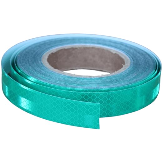 Green Non Fading Reflective Tape Outdoor Waterproof 1 inch Wide for Truck, High Visibility Safety Adhesive Stickers Strips (66 feet)