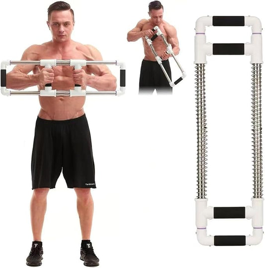 GoFitness Push Down Bar Machine - Chest Expander at Home Workout Equipment for Chest, Arm, Shoulder, Abs and Back - Portable Upper Body Trainer for Home, Travel or Outdoors