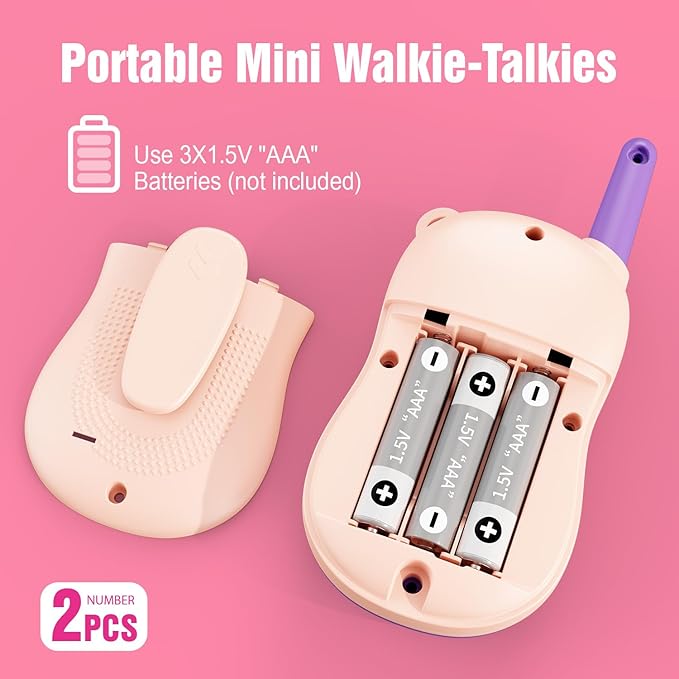 Walkie Talkies Toys for Girls:Mermaid Toys 2 Pack Birthday Gifts for 3 4 5-7 8 Year Old Girls Toy for 4 5 6 7 8-10 Year Old Camping Outdoor Games,Christmas Stocking Stuffers for Girls Kids