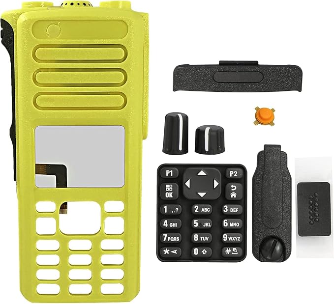 Amasu Housing Case Front Cover Repair Kit Compatible with XPR7550 XPR7580 XIR P8668 XIR P8660 DP4800 DP4801 DGP8550 DGP5550 Radio (Yellow)