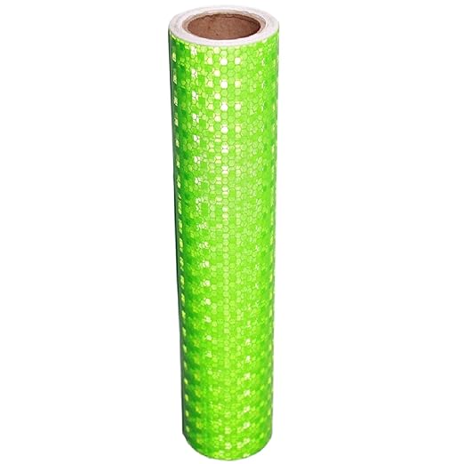 Green Reflective Tape Outdoor Waterproof 12 inch Wide, High Visibility Warning Safety Strong Industrial Marking Tape (10 feet)