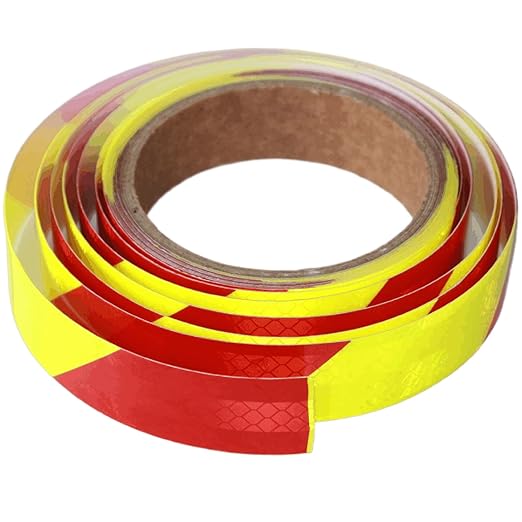 Non Fading Reflective Tape Outdoor Waterproof 1 inch Wide, High Visibility Safety Warning Reflector Sticker Strips (15 feet)