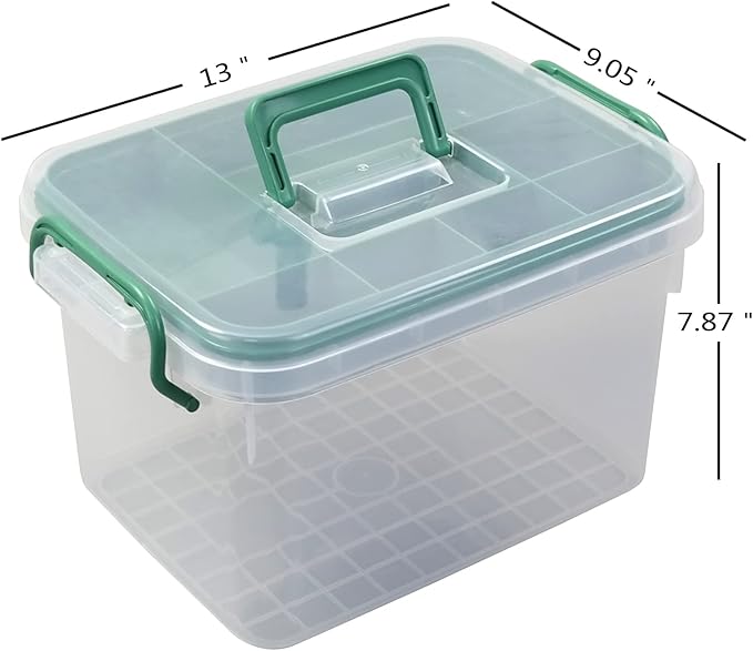 Plastic Family First Aid Organizer Box, Emergency Medicine Box, Clear Household Medicine Storage Container, 1 Pack
