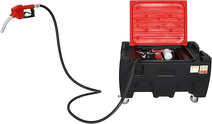 Portable Diesel Tank,40Gallon Portable Fuel Tank with 12V Electric Transfer Pump & 10GPM Flow Rate,Auto Fueling Nozzle,PE Diesel Transfer Tank with Filter for Easy Gasoline Diesel Transportation