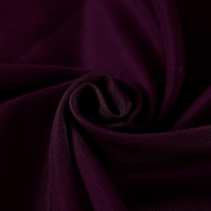 Fokitut 2 Pack Waterproof Rectangle Tablecloth, 60x120 Inch,Stain Resistant and Wrinkle Polyester Table Cloth, Fabric Table Cover for Kitchen Dining, Wedding, Party, Holiday Dinner-Eggplant