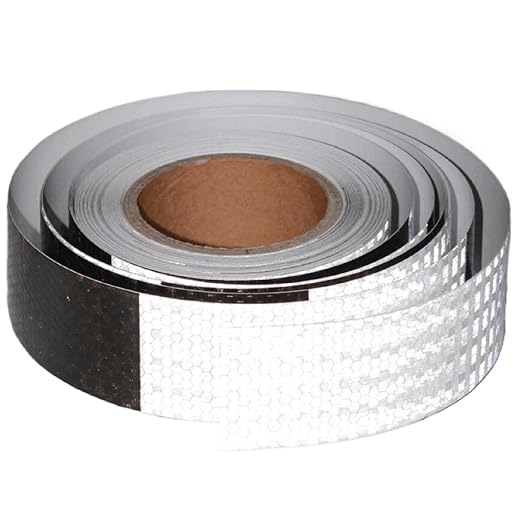 Black White Reflective Tape 2 inch X 66 feet, Outdoor Waterproof Hazard Conspicuity Warning Industrial Marking Tape