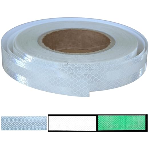 Glow in DarkReflective Tape Outdoor Waterproof 1 inch Wide for Cars, High Visibility Safety Warning Reflector Sticker Strips (68 feet)